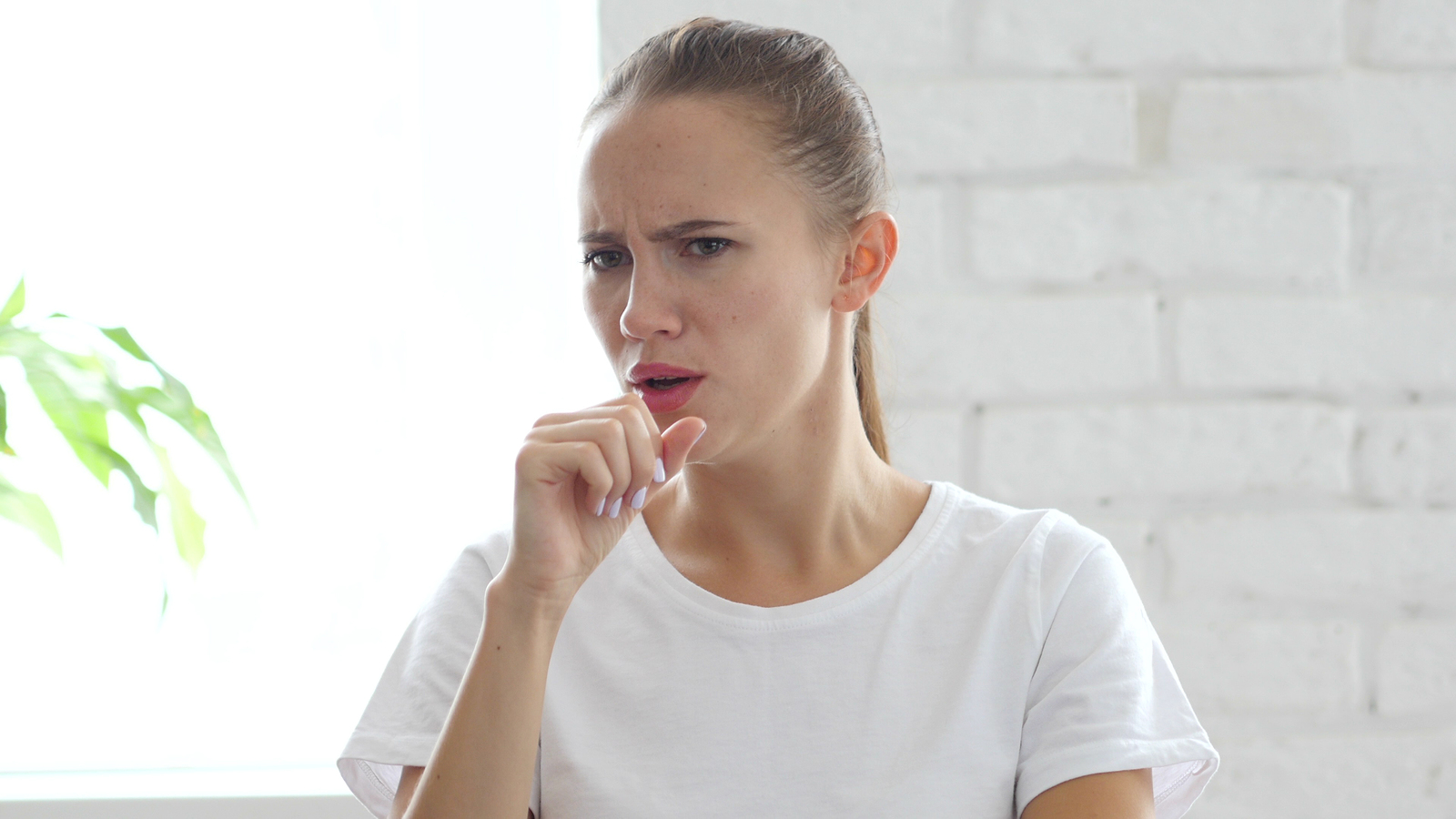 Woman Coughing
